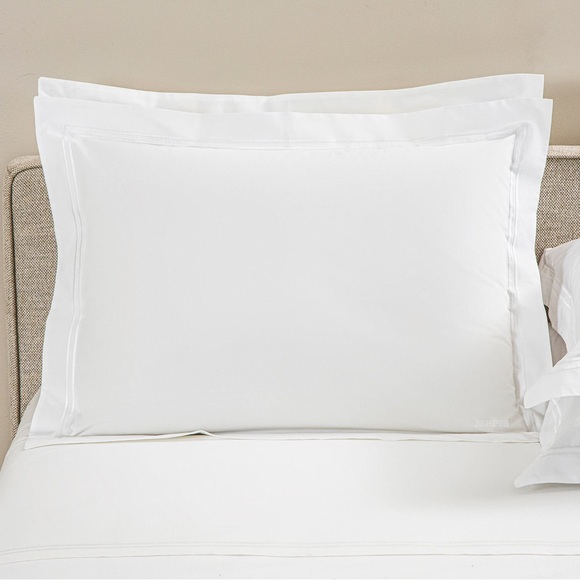 Frette White Luxury Bedding KingPillow Sham